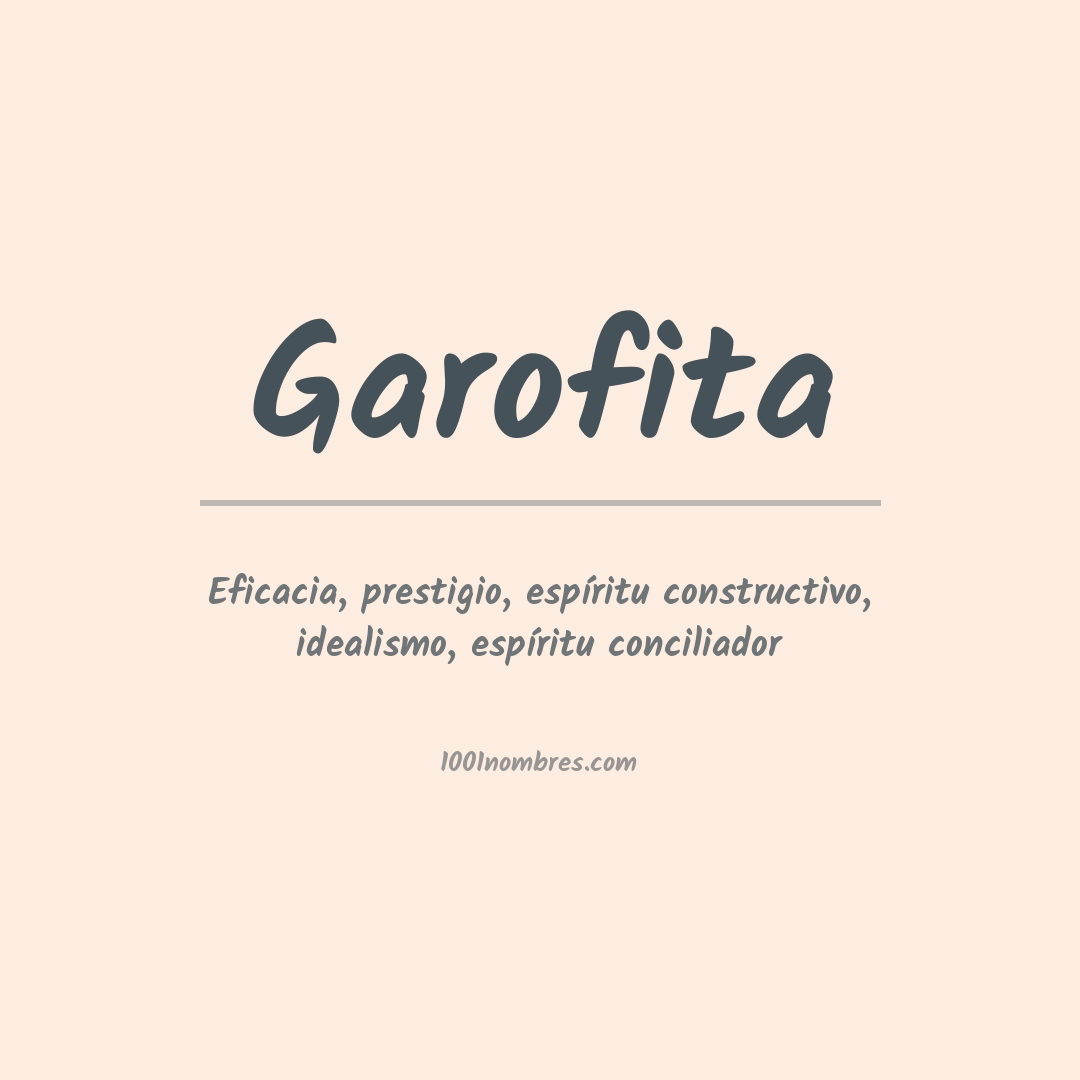 Significado del nombre Garofita