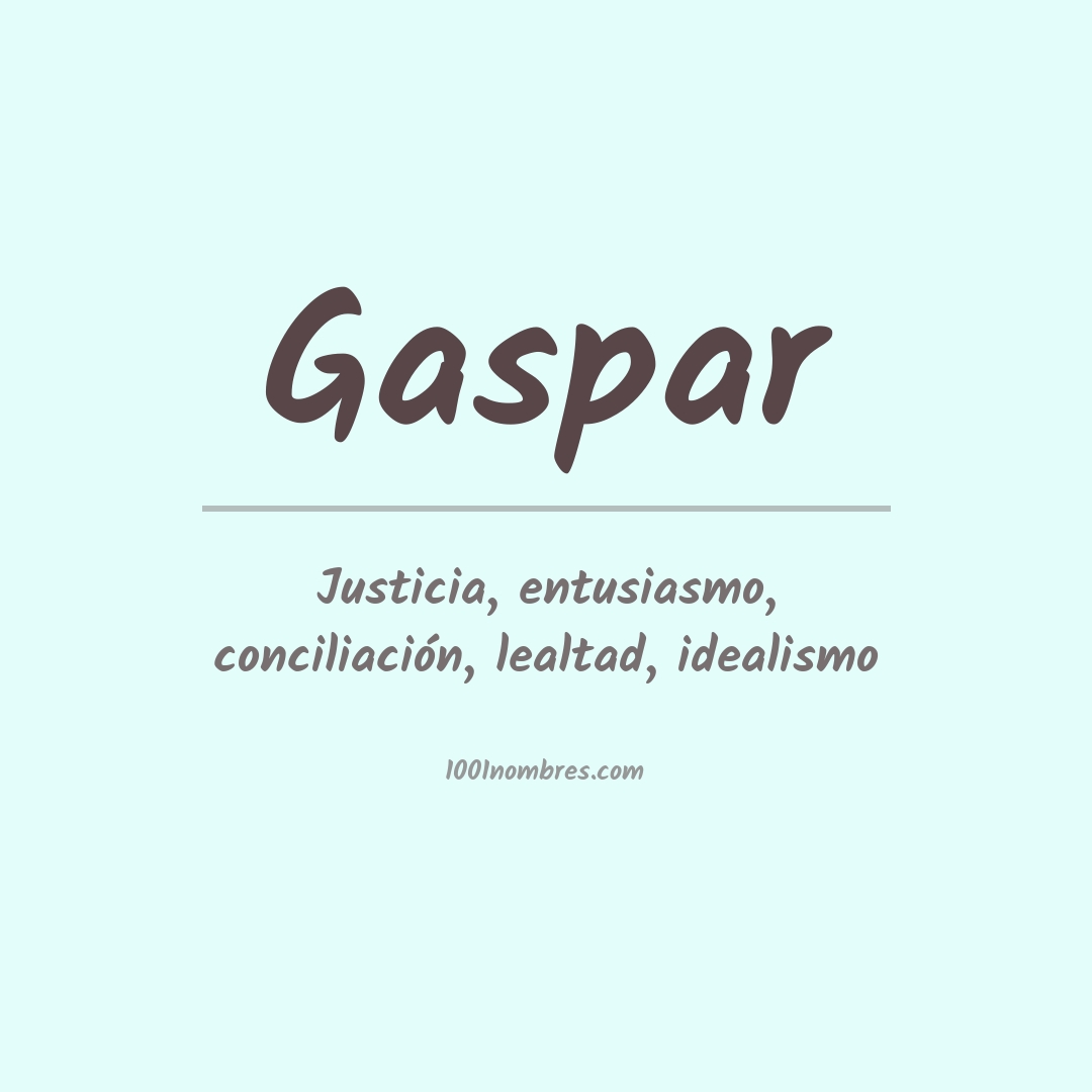 Significado del nombre Gaspar