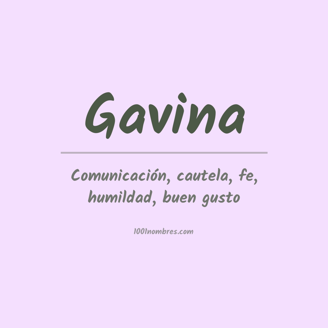 Significado del nombre Gavina