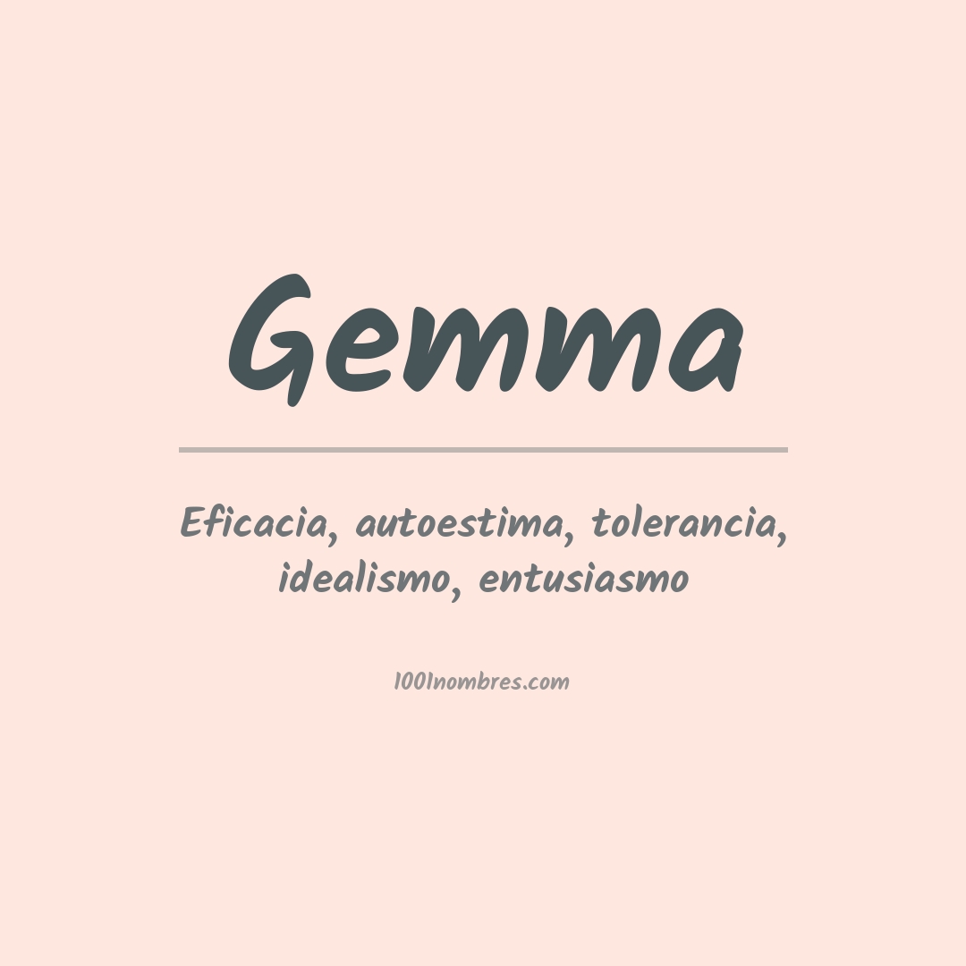 Significado del nombre Gemma