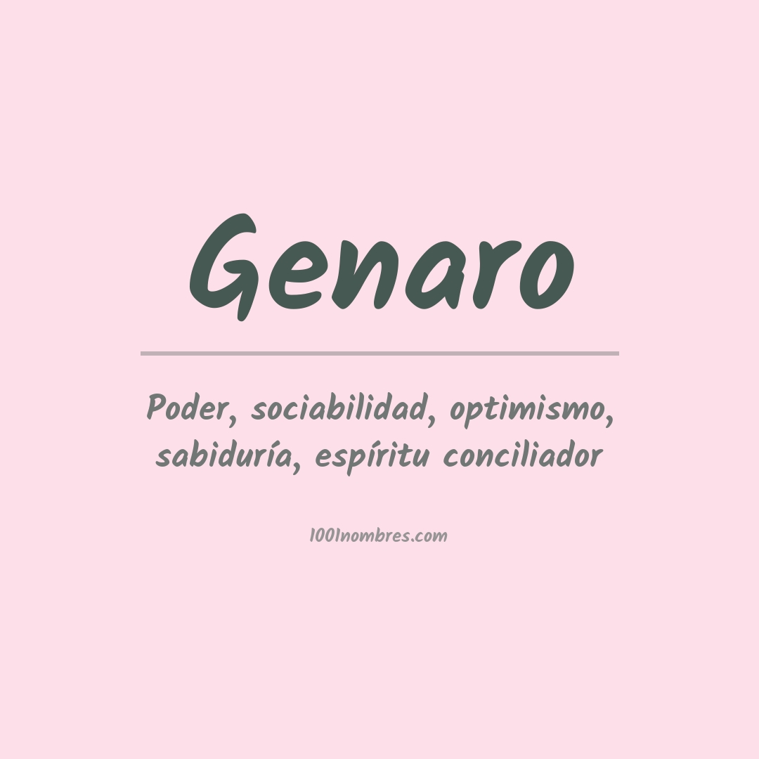 Significado del nombre Genaro