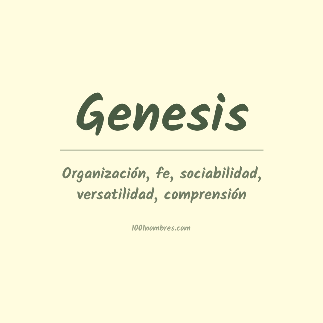 Significado del nombre Genesis