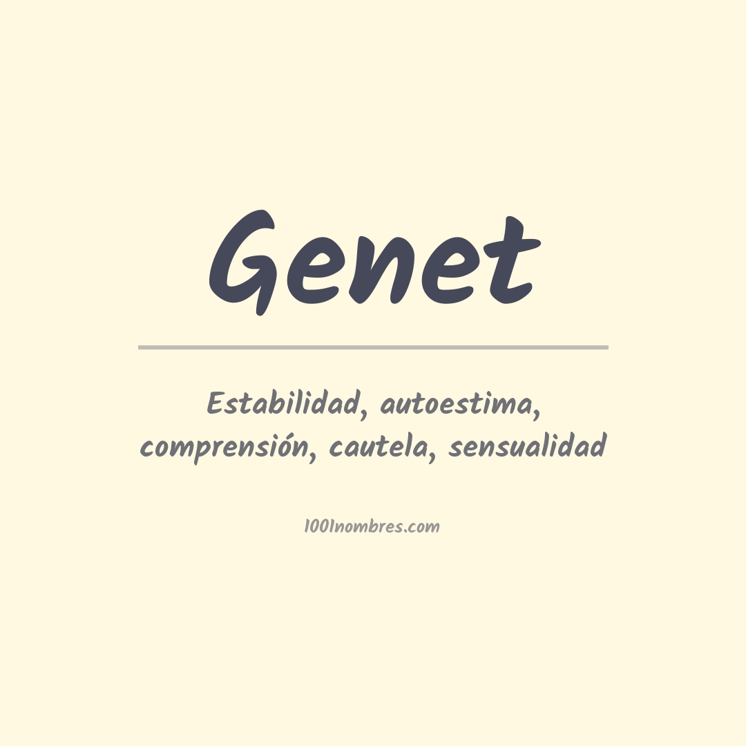 Significado del nombre Genet