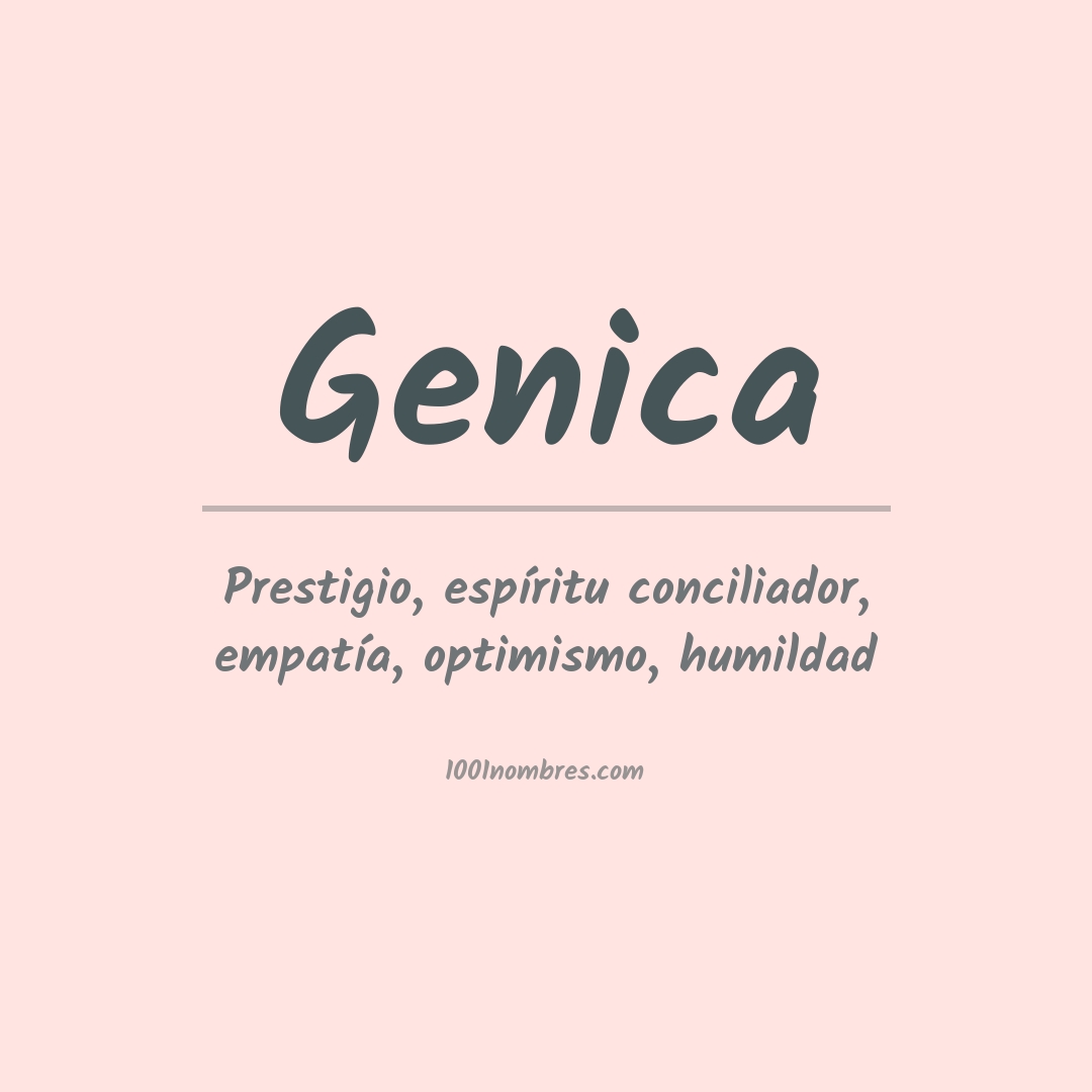 Significado del nombre Genica