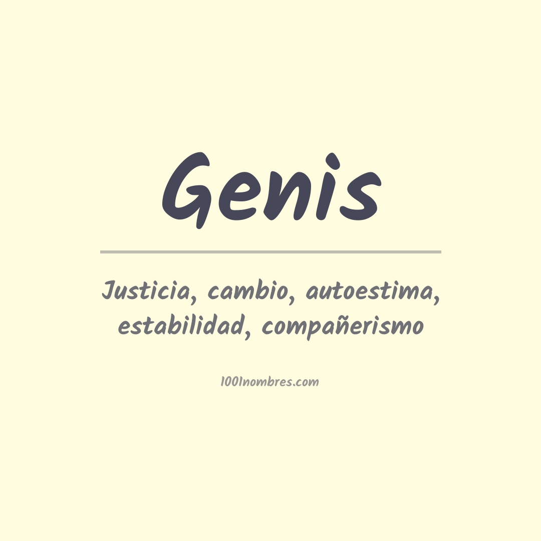 Significado del nombre Genis