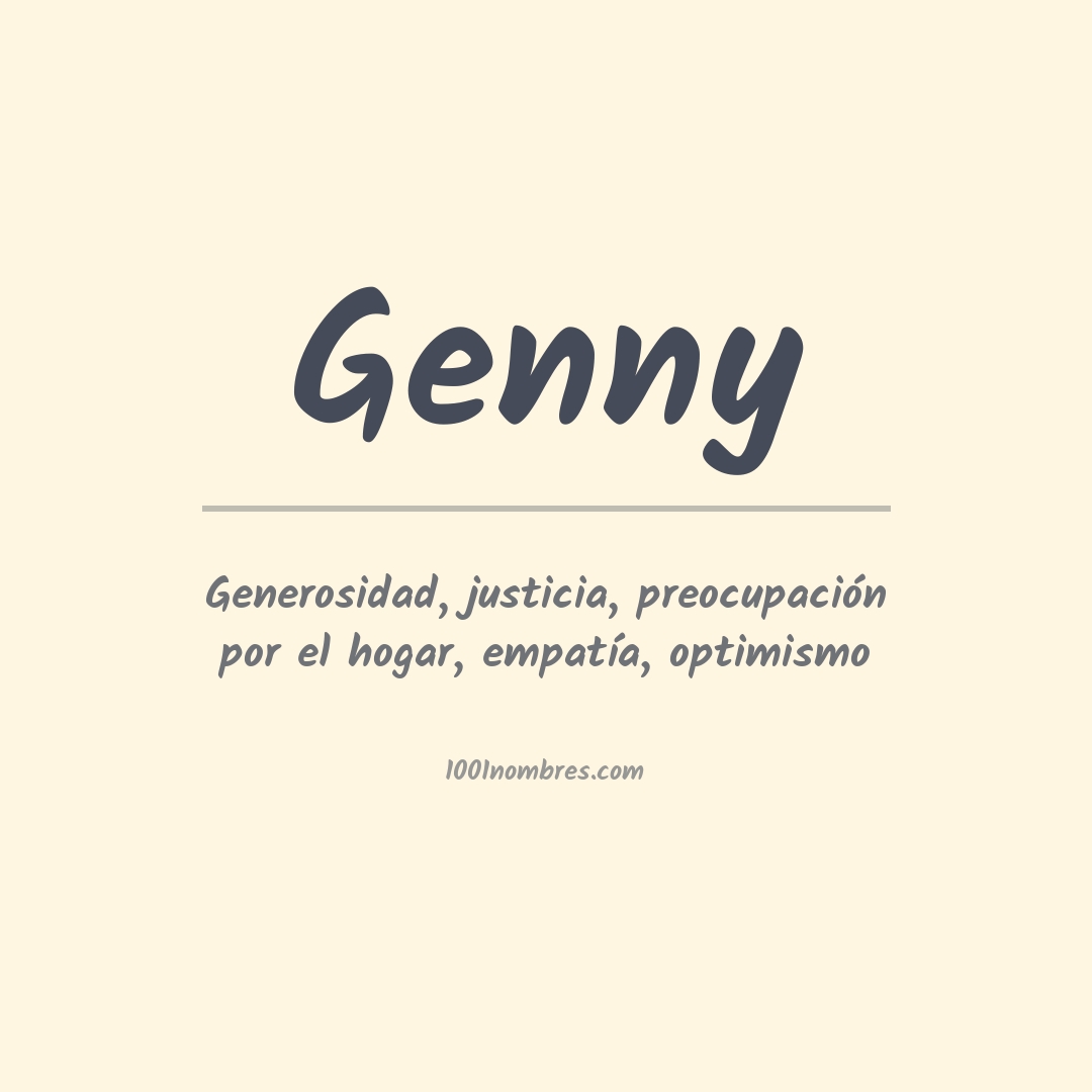 Significado del nombre Genny