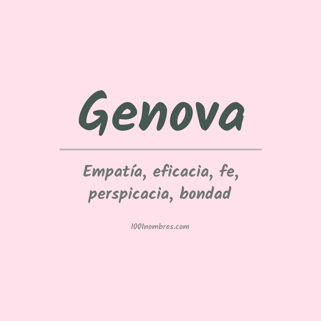 Significado del nombre Genova