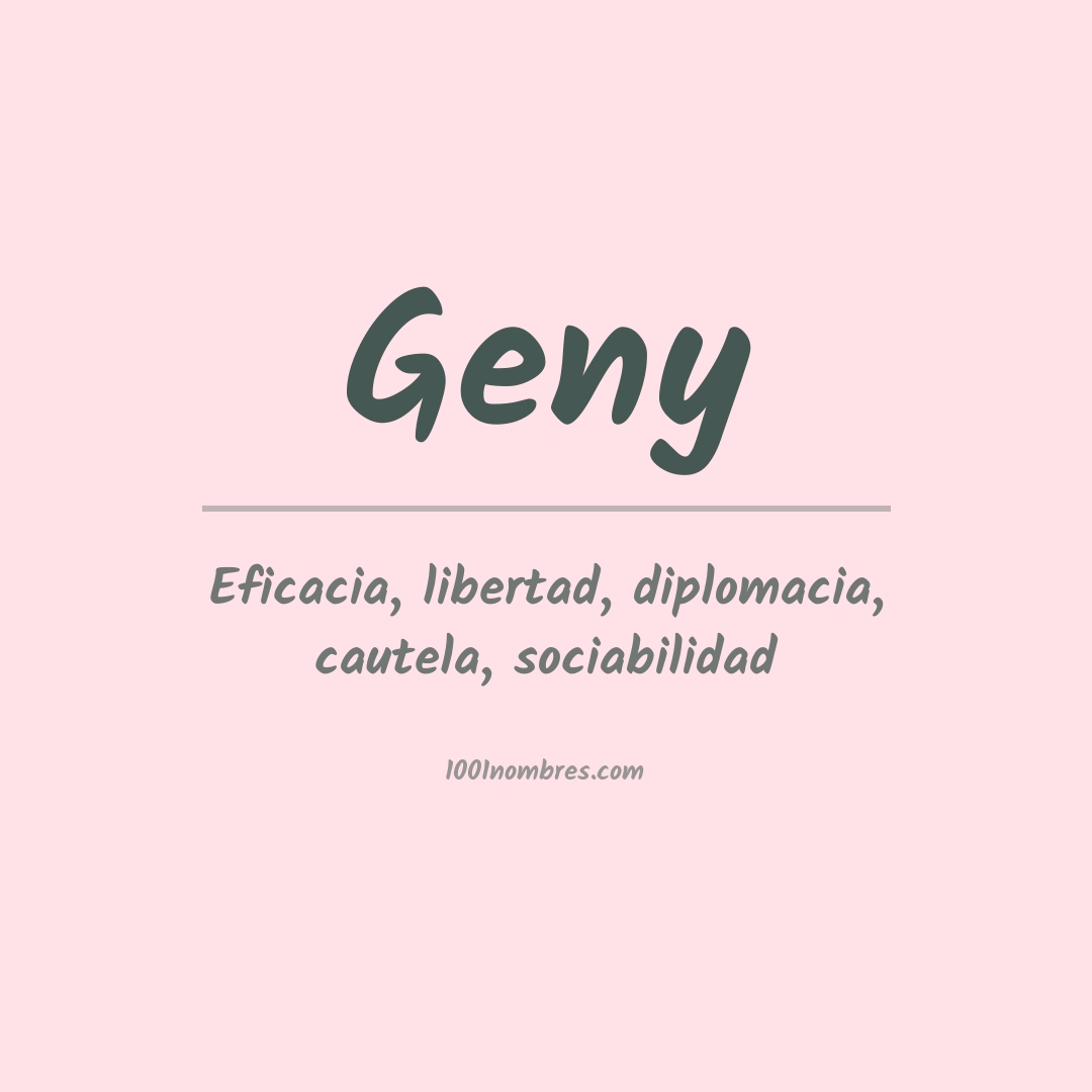 Significado del nombre Geny