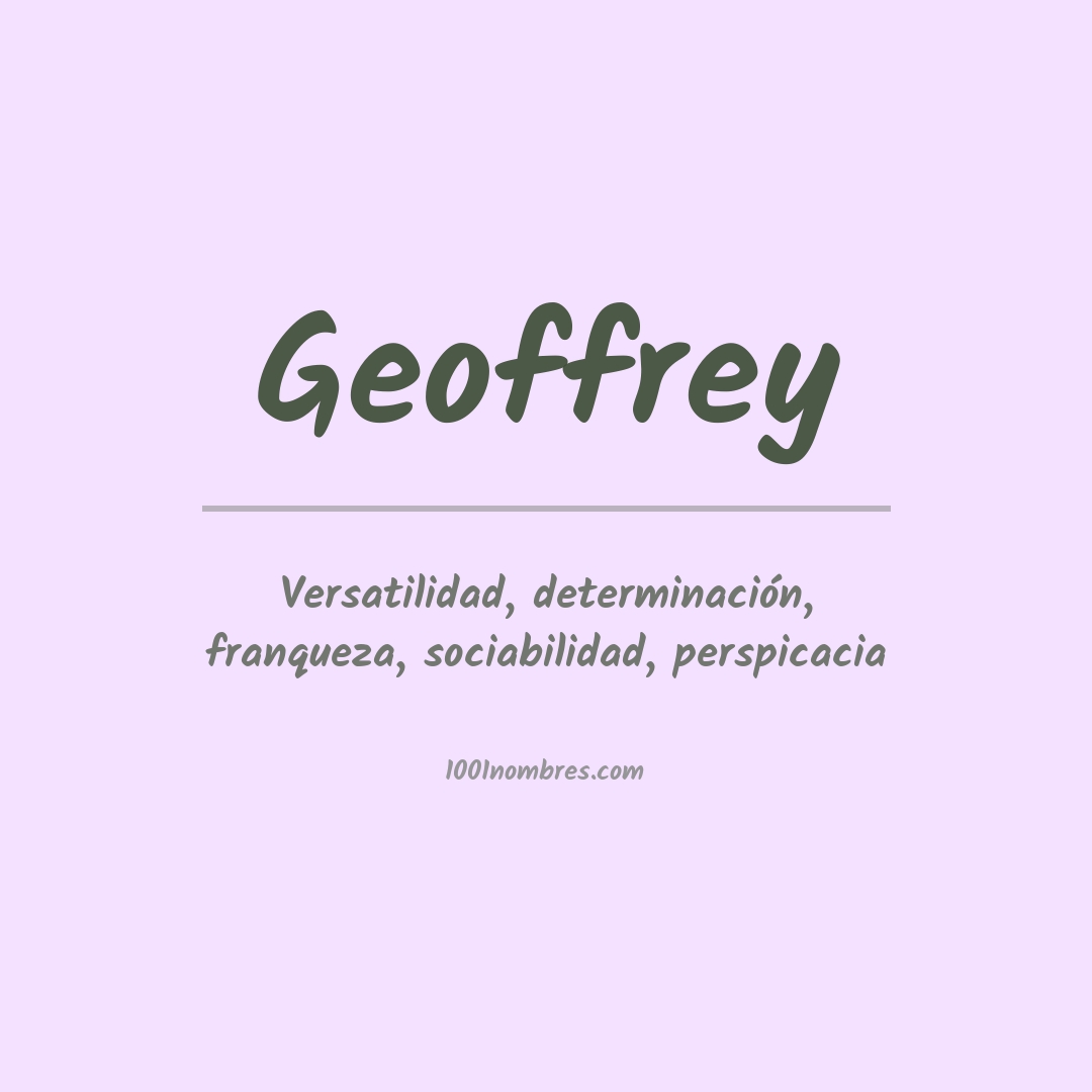Significado del nombre Geoffrey