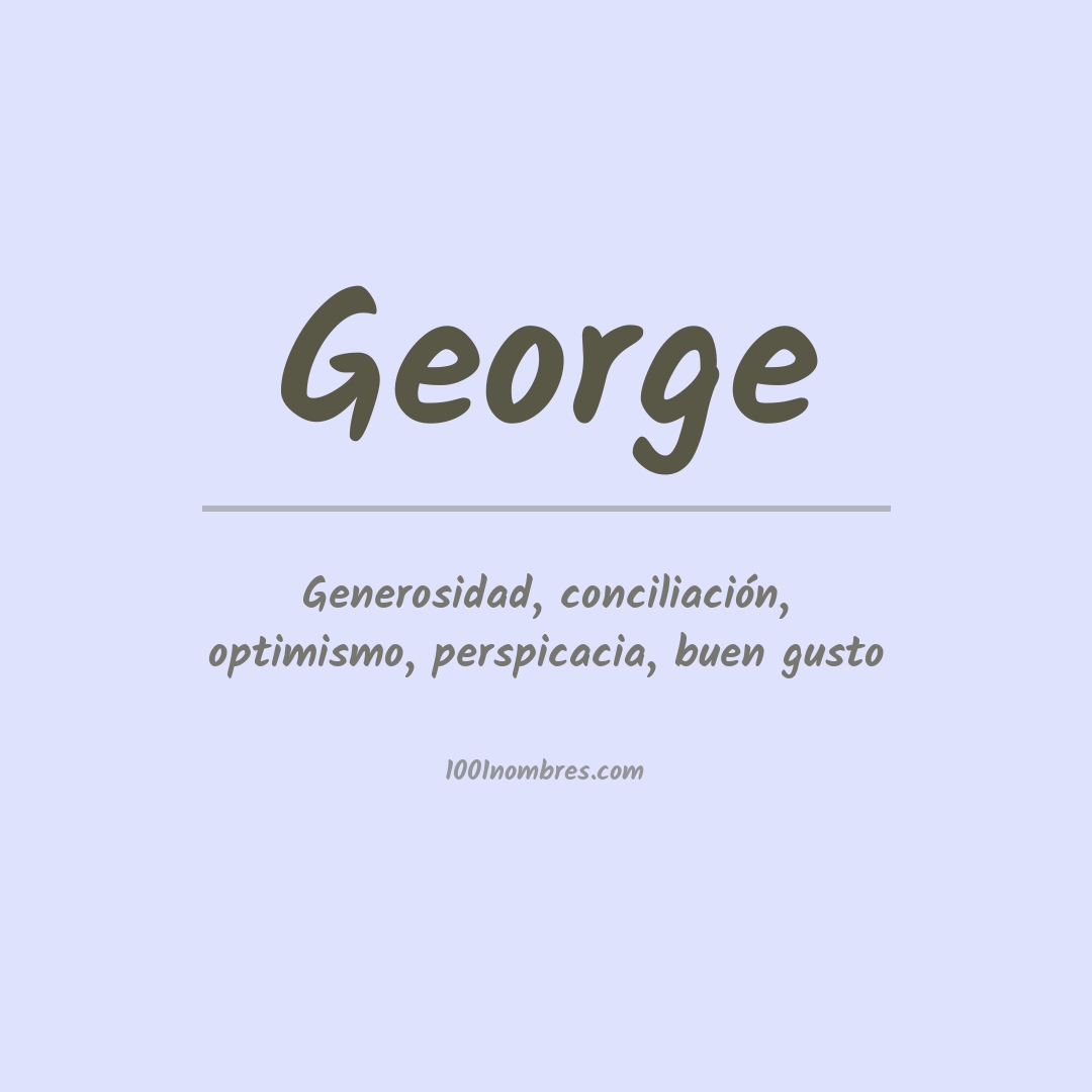 Significado del nombre George