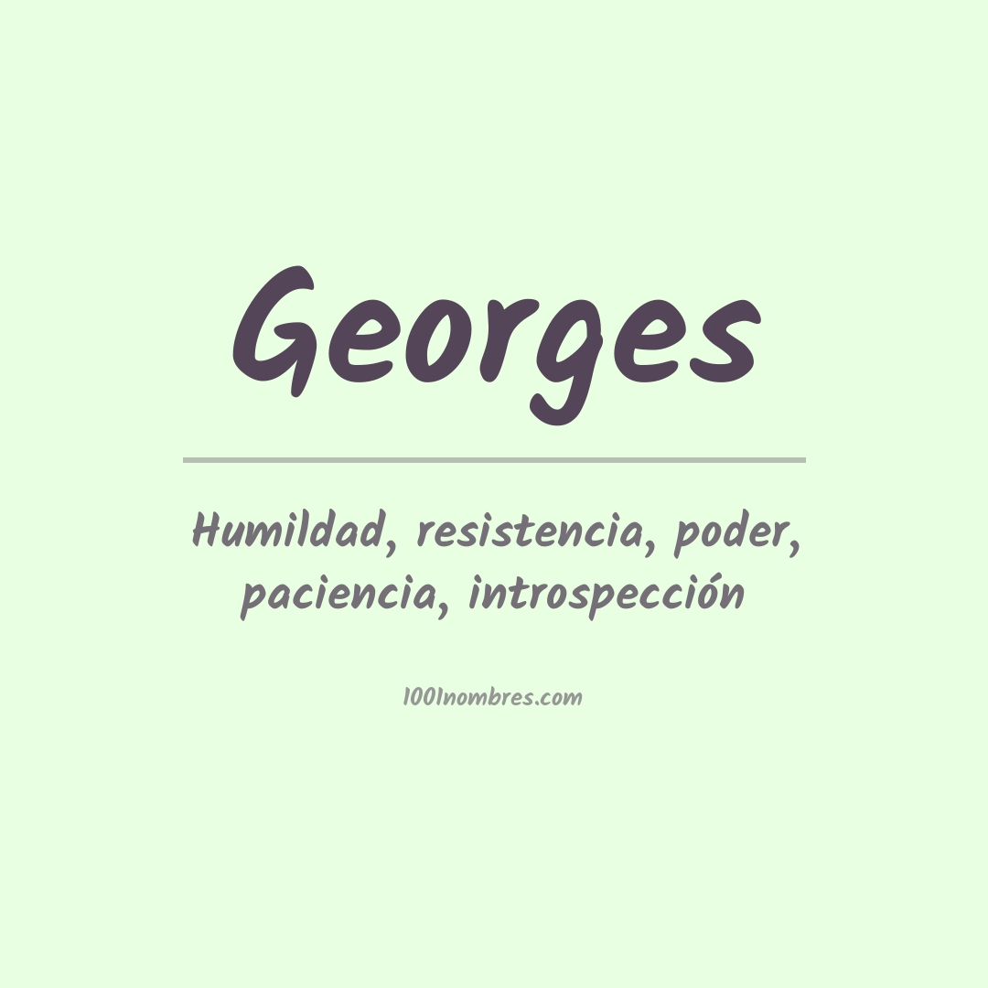 Significado del nombre Georges