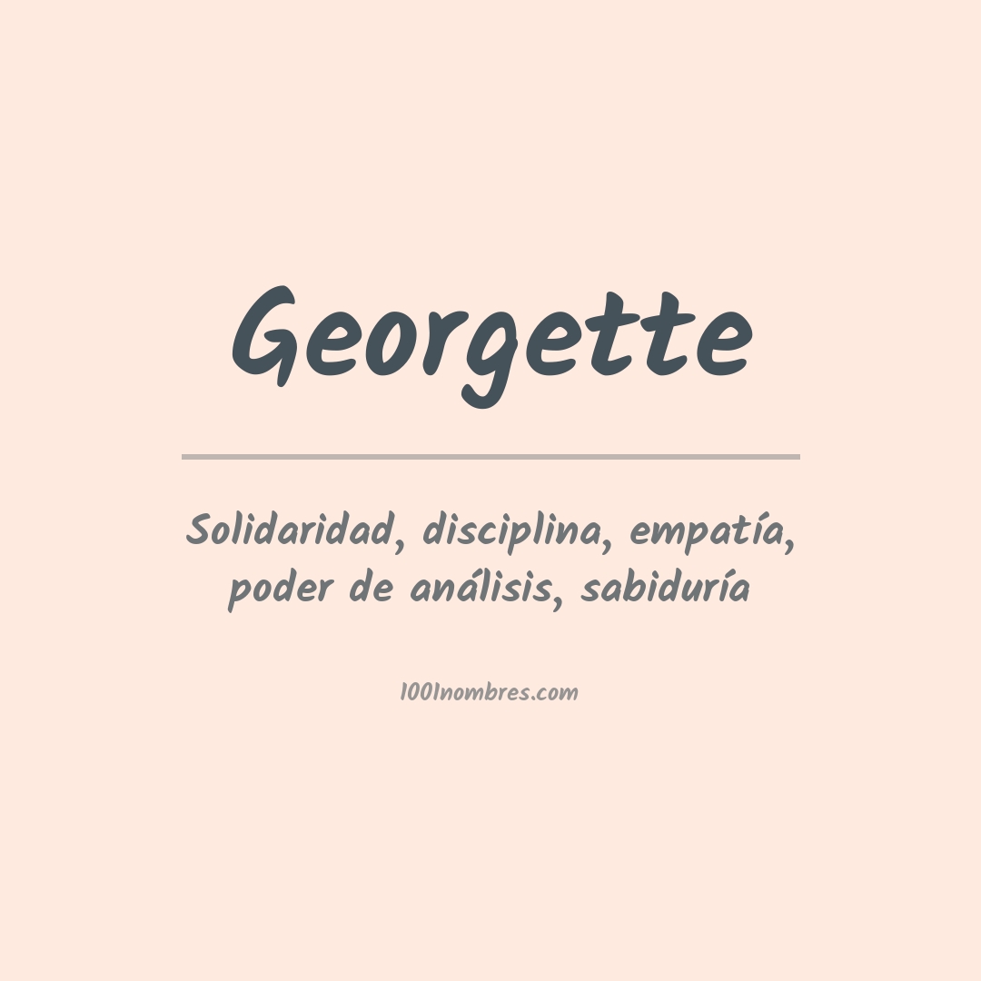 Significado del nombre Georgette