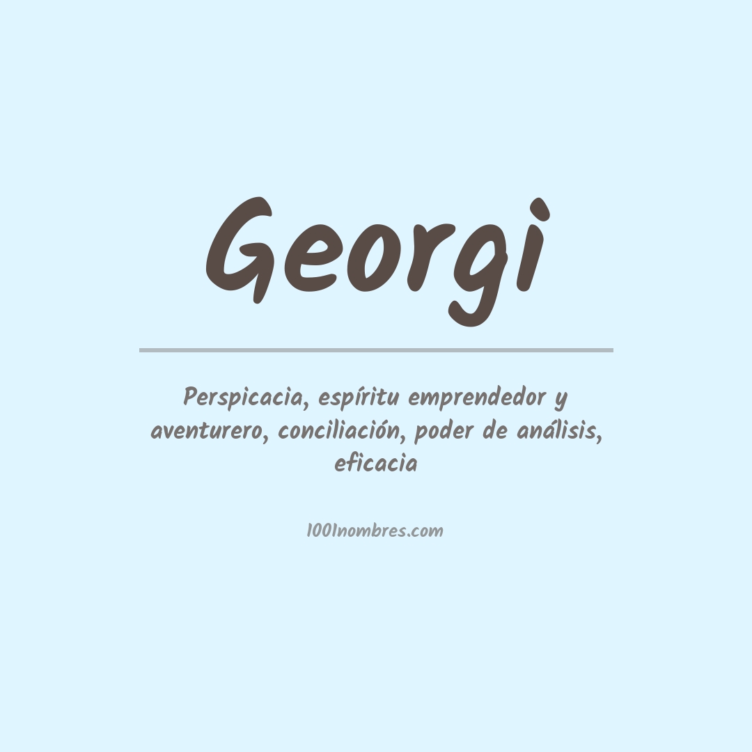 Significado del nombre Georgi