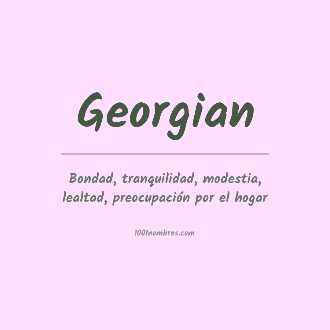 Significado del nombre Georgian