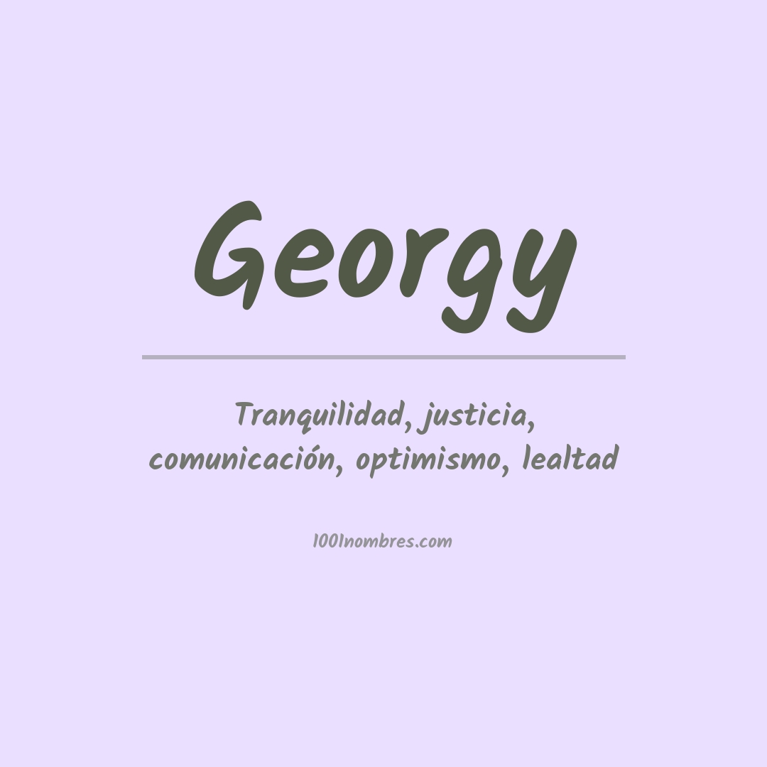 Significado del nombre Georgy