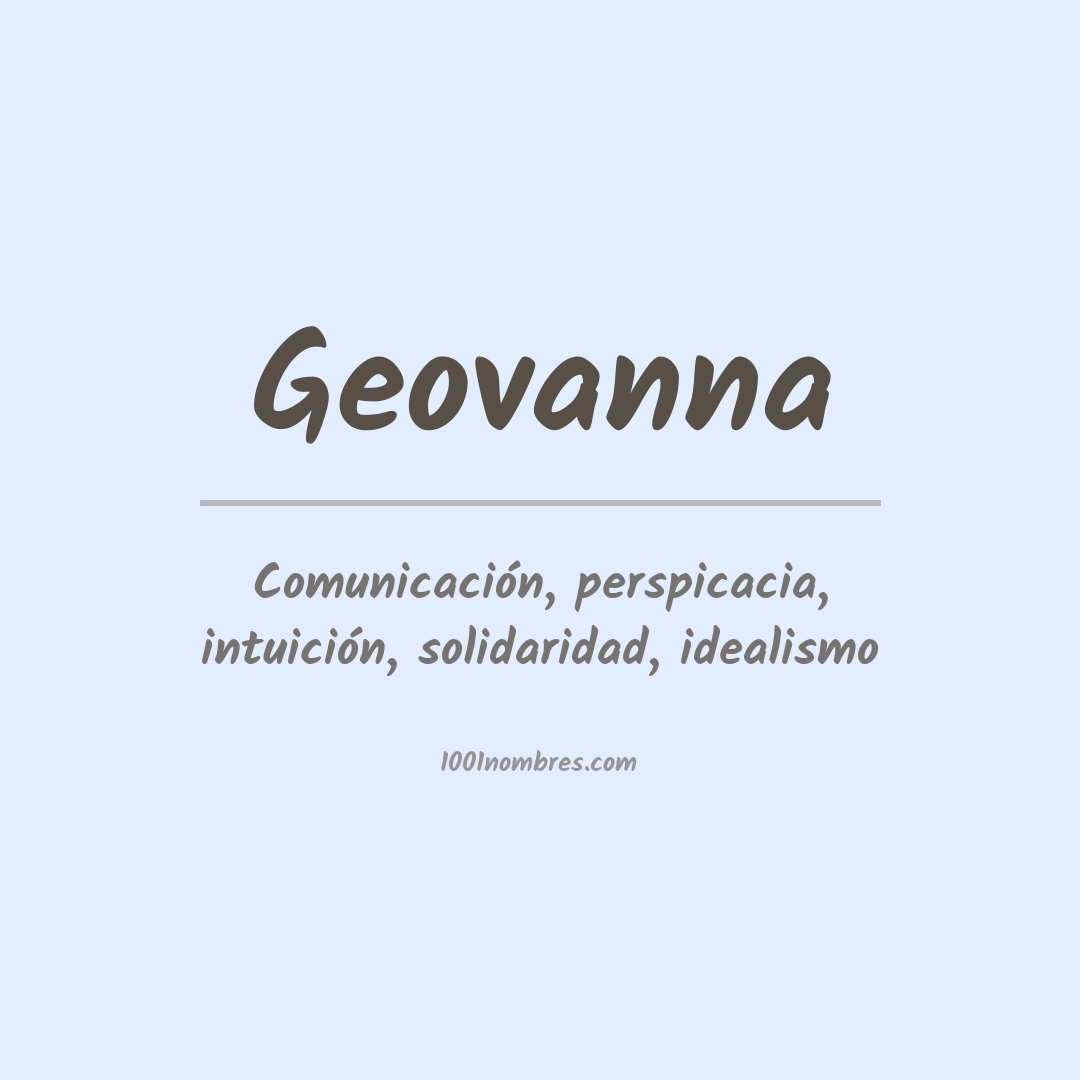 Significado del nombre Geovanna