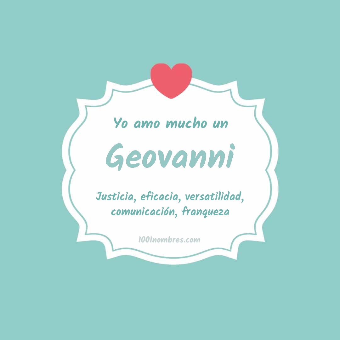 Yo amo mucho Geovanni