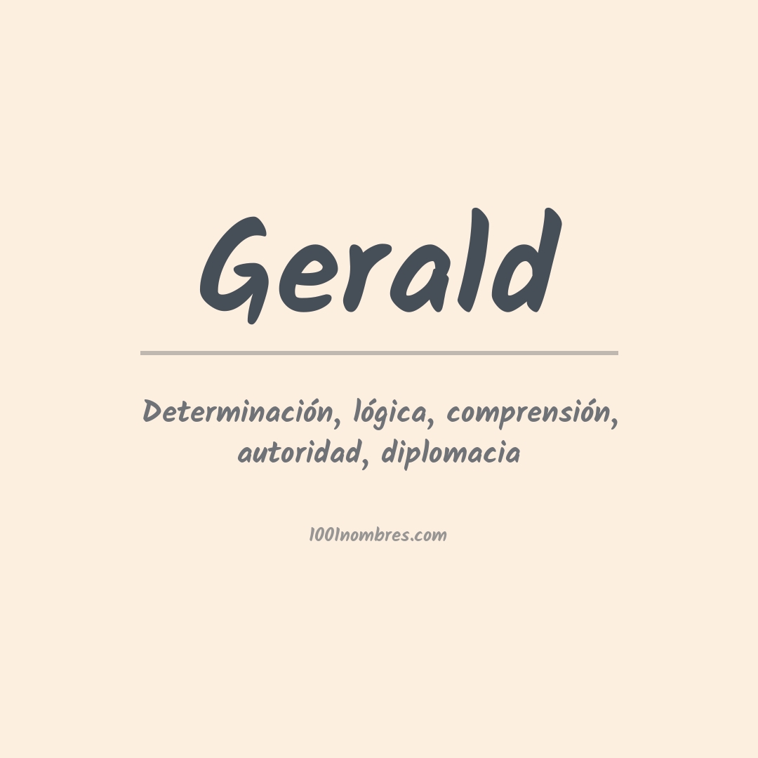 Significado del nombre Gerald