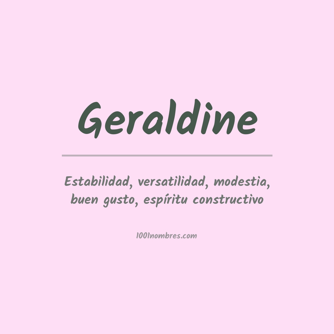 Significado del nombre Geraldine
