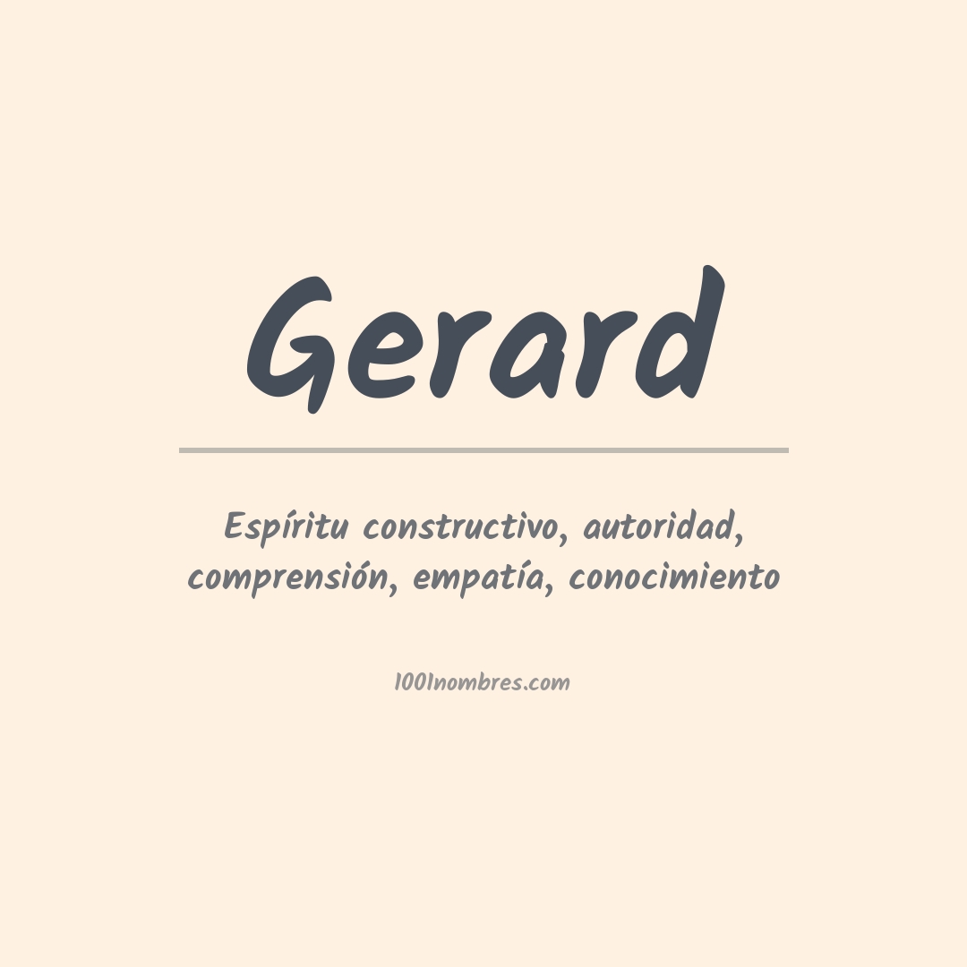 Significado del nombre Gerard