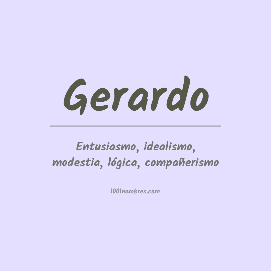 Significado del nombre Gerardo