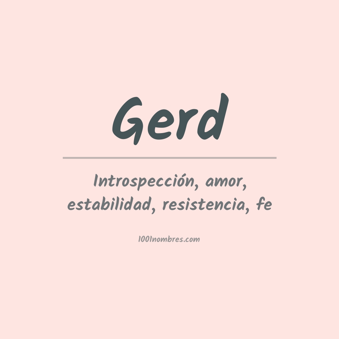 Significado del nombre Gerd
