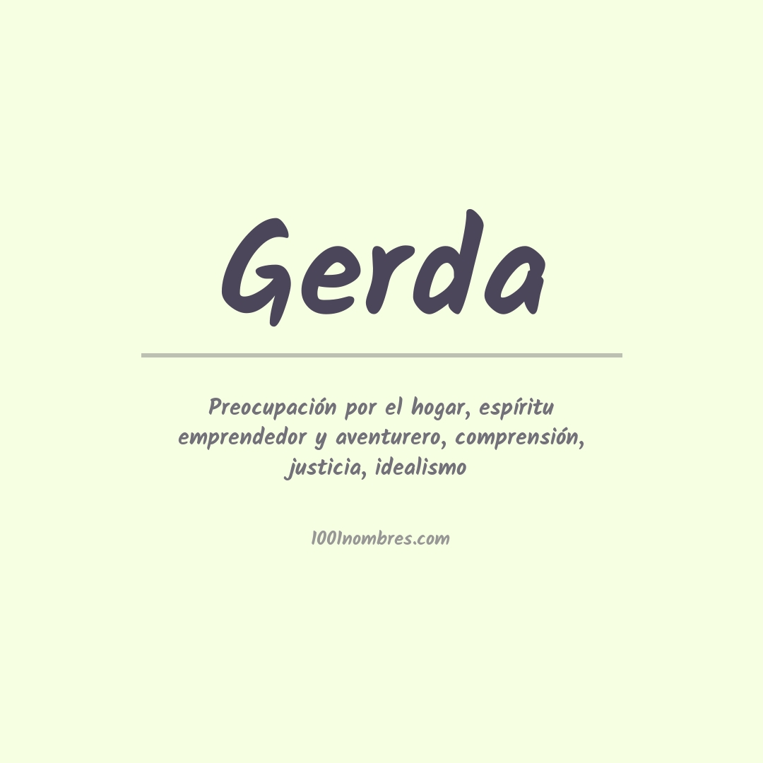Significado del nombre Gerda Significado del nombre Gerda