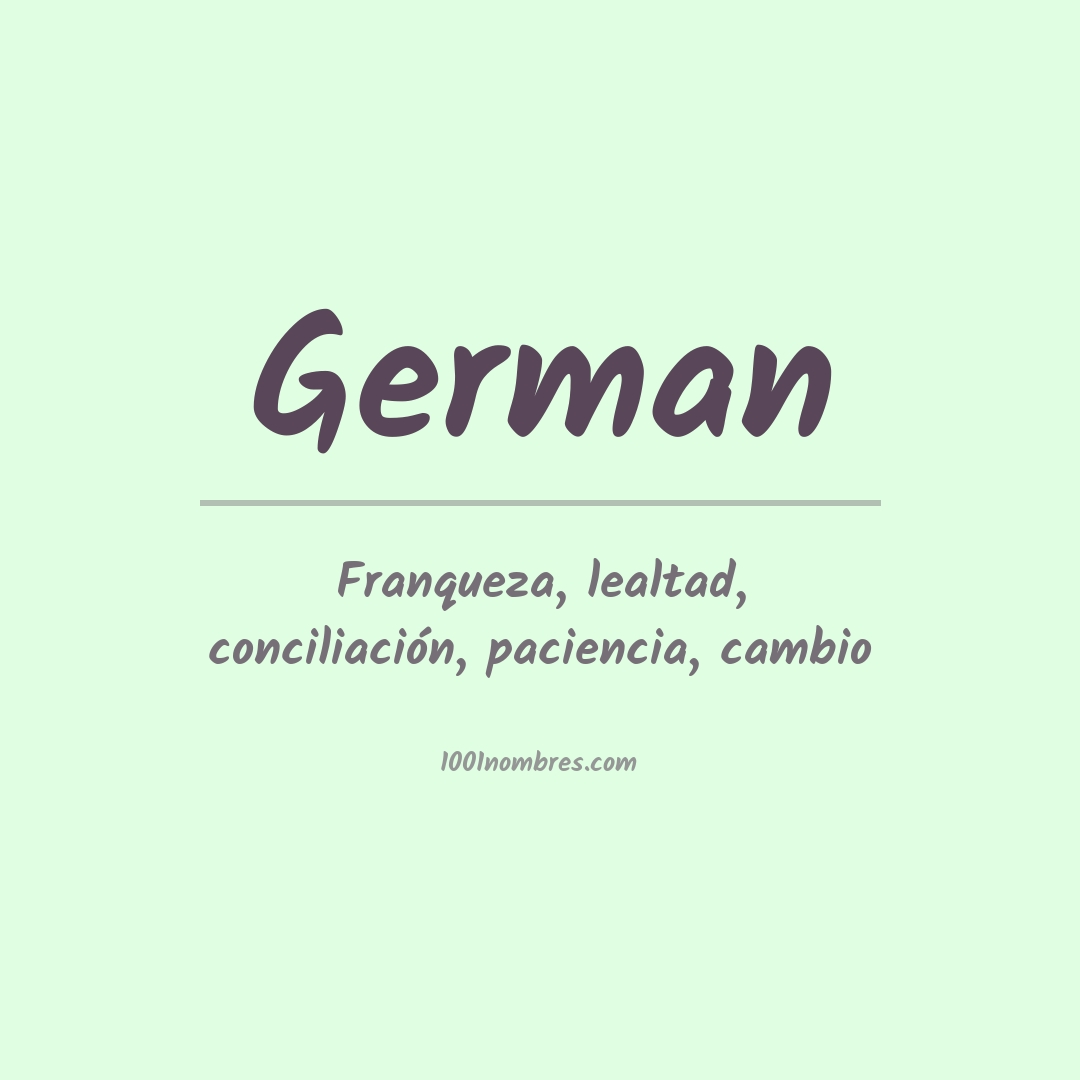 Significado del nombre German