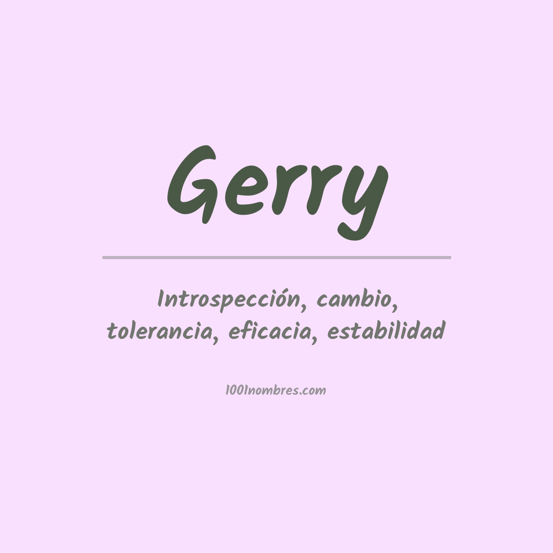 Significado del nombre Gerry