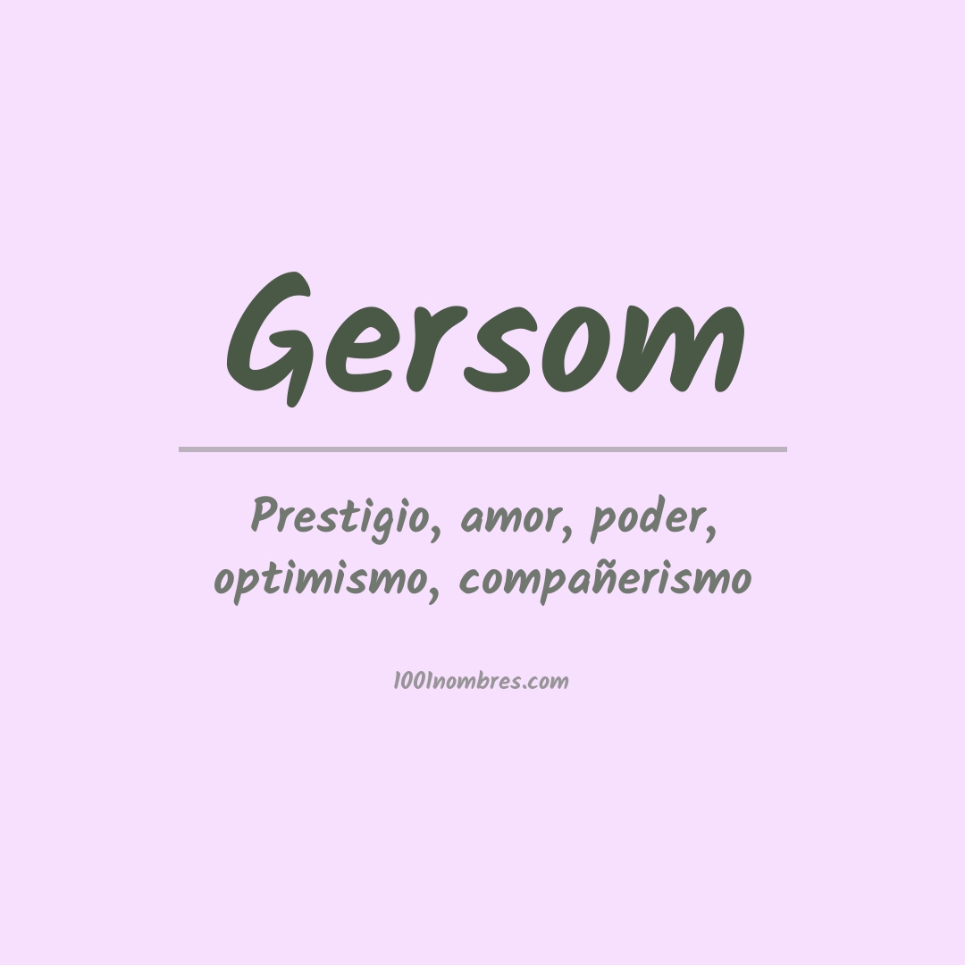 Significado del nombre Gersom
