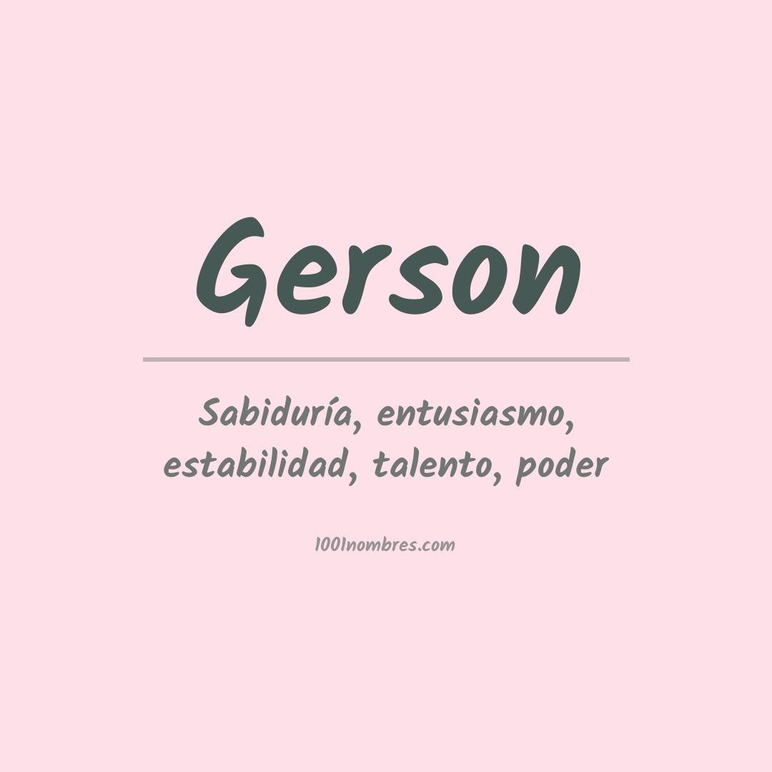 Significado del nombre Gerson