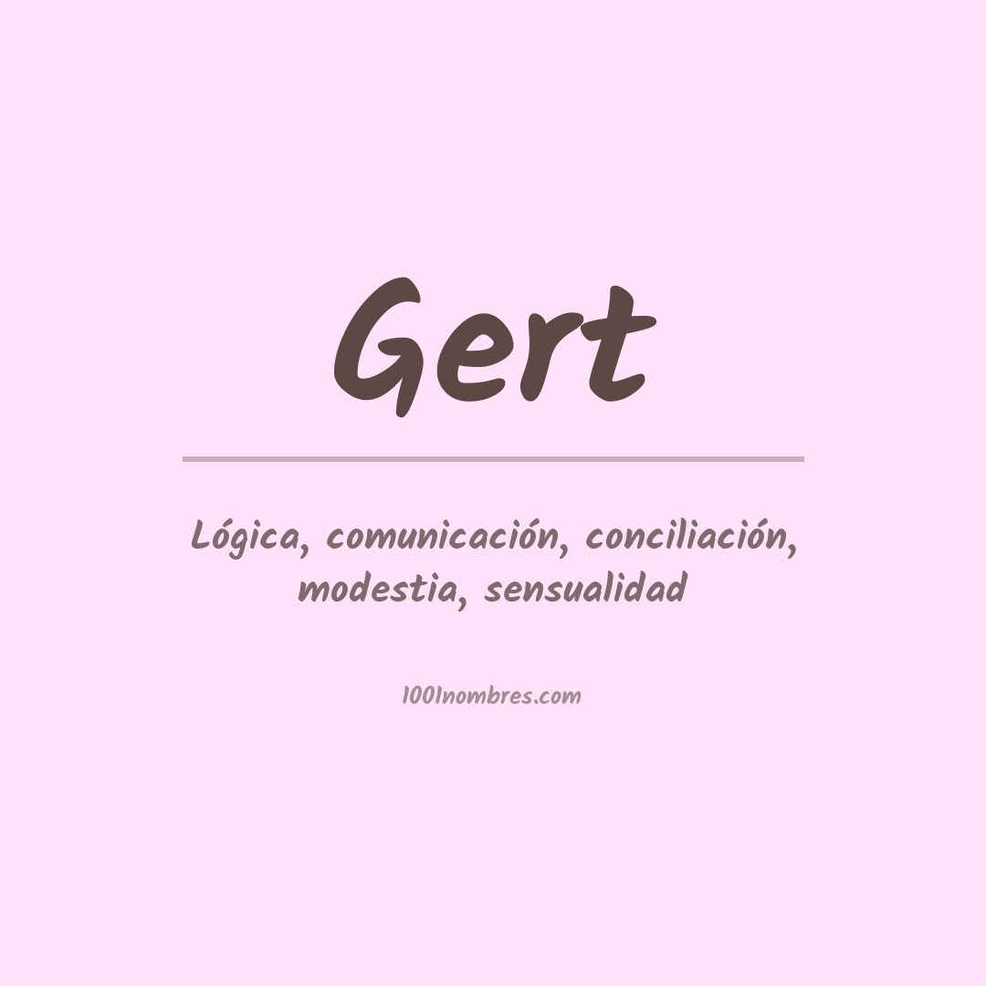 Significado del nombre Gert