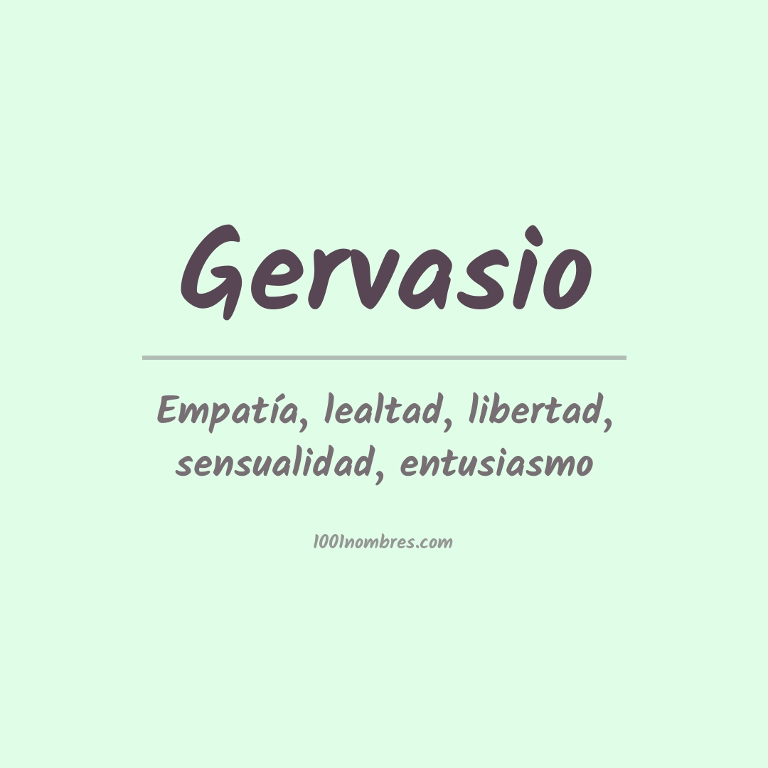 Significado del nombre Gervasio