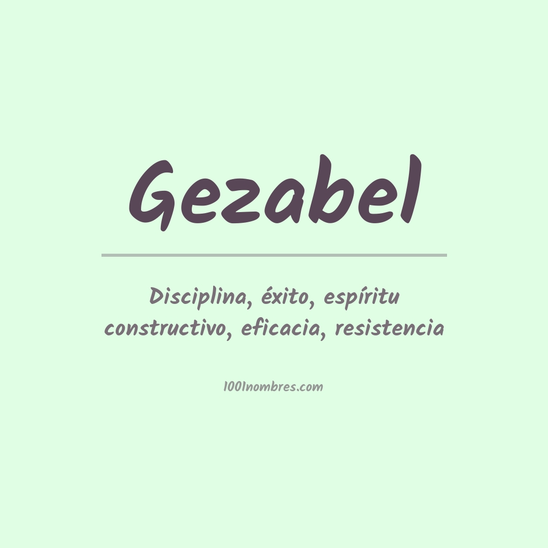 Significado del nombre Gezabel