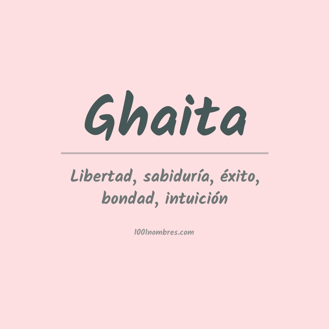 Significado del nombre Ghaita