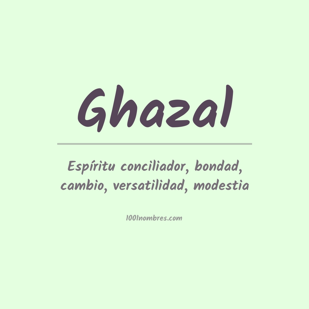 Significado del nombre Ghazal