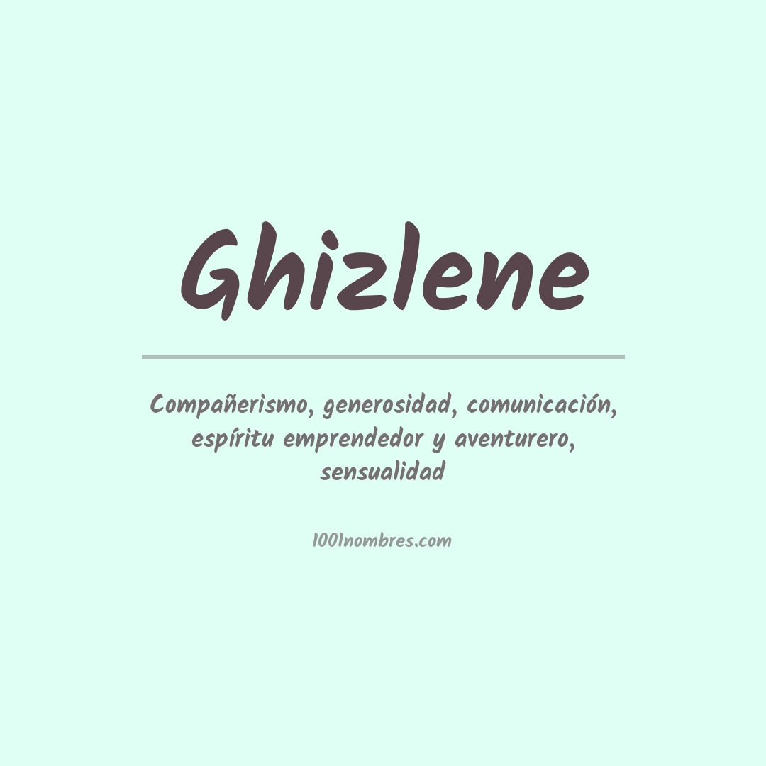 Significado del nombre Ghizlene