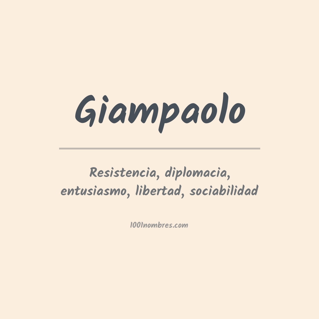 Significado del nombre Giampaolo