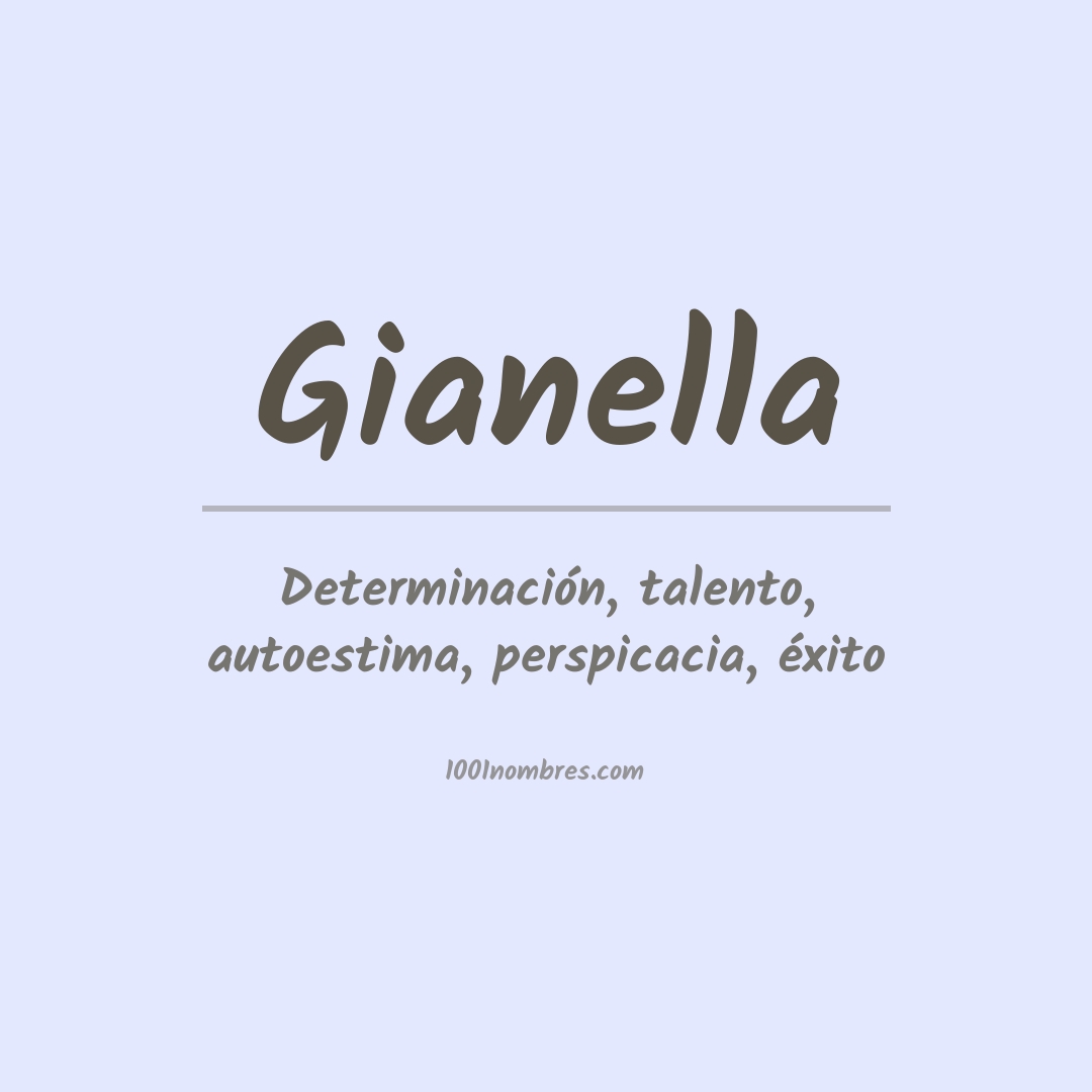 Significado del nombre Gianella Significado del nombre Gianella