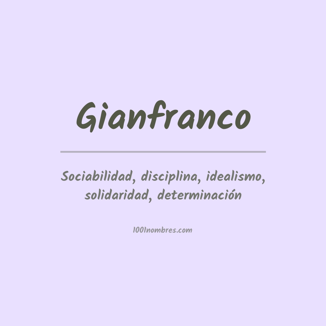 Significado del nombre Gianfranco