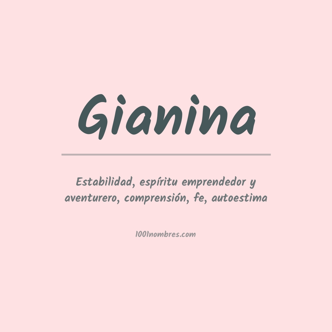 Significado del nombre Gianina