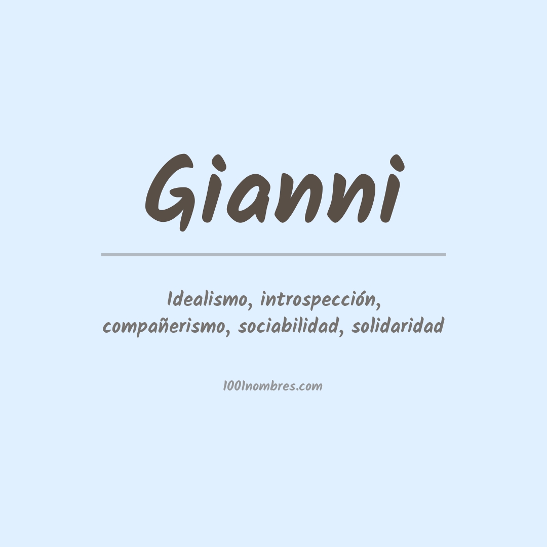 Significado del nombre Gianni