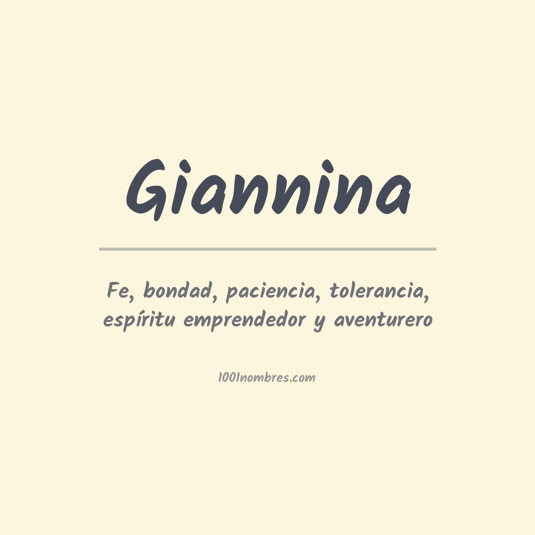 Significado del nombre Giannina