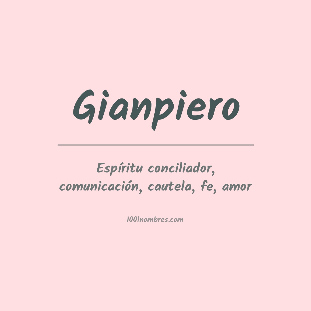 Significado del nombre Gianpiero