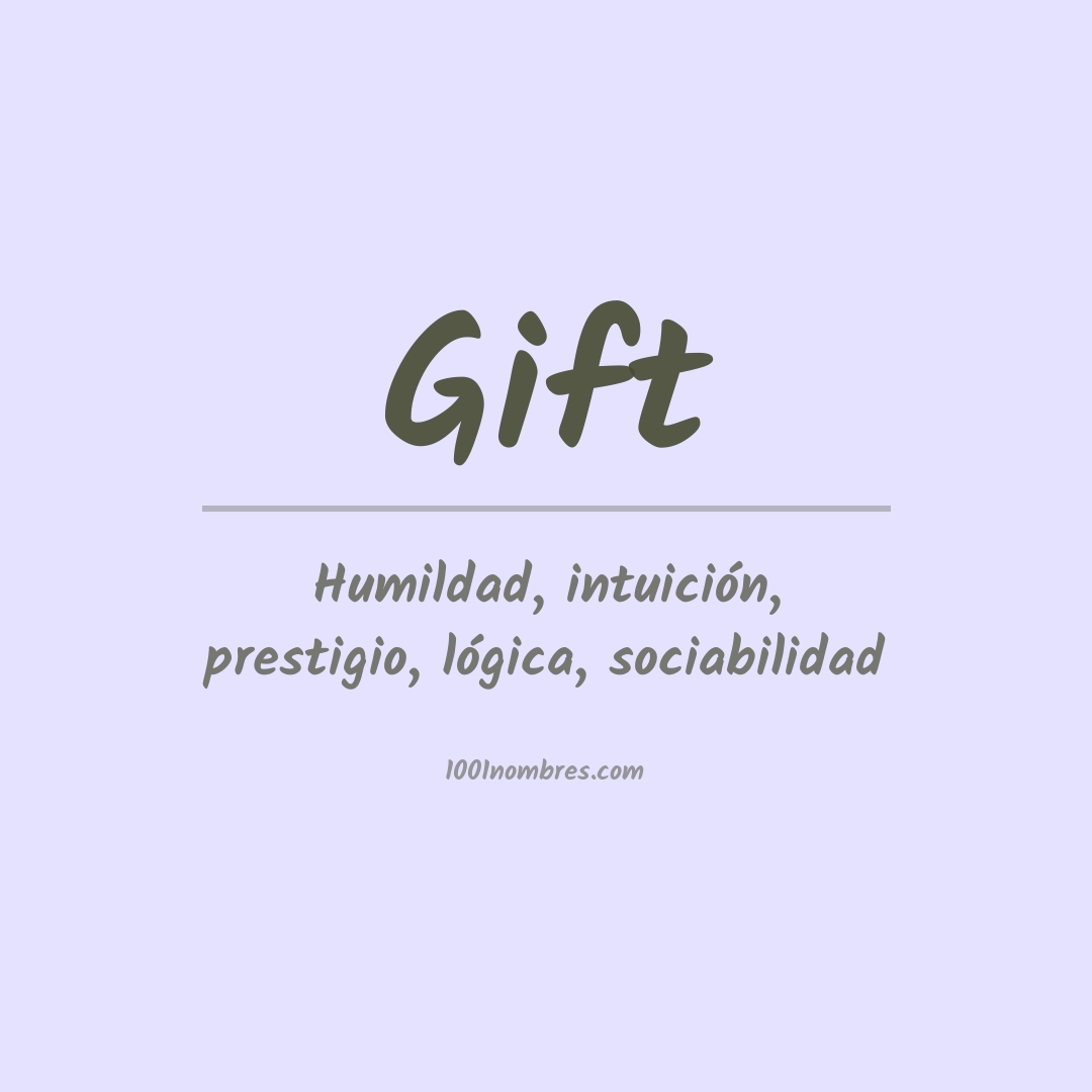 Significado del nombre Gift