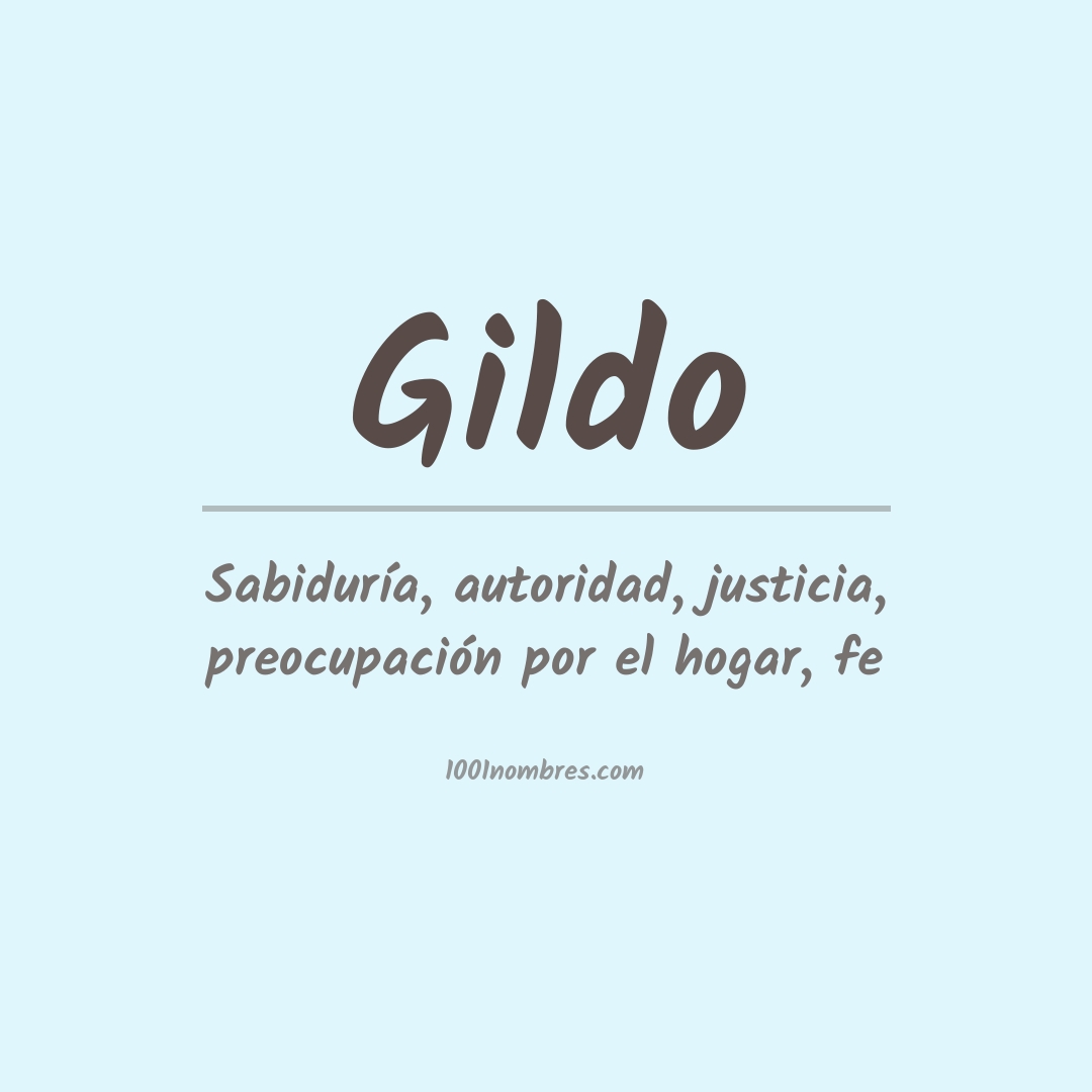 Significado del nombre Gildo