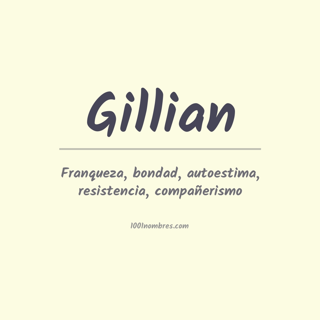 Significado del nombre Gillian