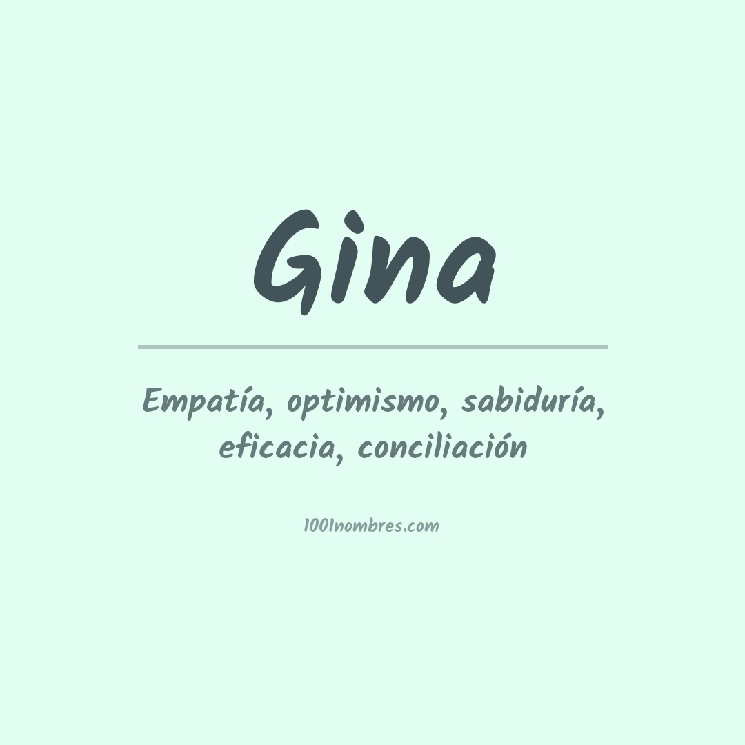 Significado del nombre Gina