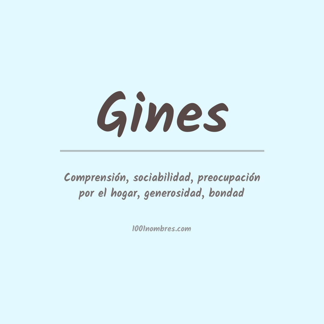 Significado del nombre Gines