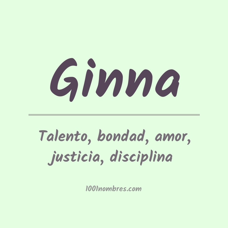 Significado del nombre Ginna